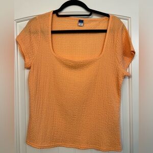 Old Navy Orange Square Cut T-shirt Size Large